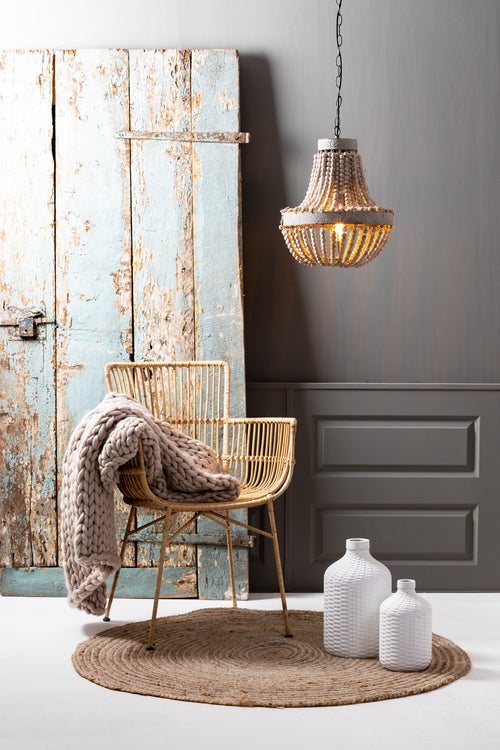 Light & Living hanglamp LUNA - Ø35.5x45cm - wit