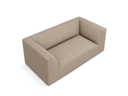 Micadoni Bank Ruby 2-zits, structurele stof, donkerbeige - 93x174x69cm