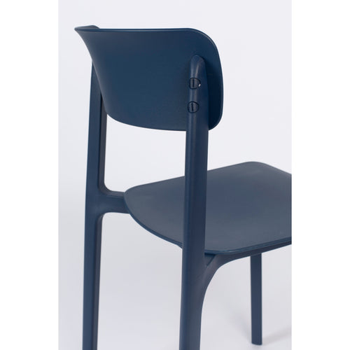 Housecraft Living Clive Tuinstoel/ Eetkamerstoelen Donkerblauw - Set van 4