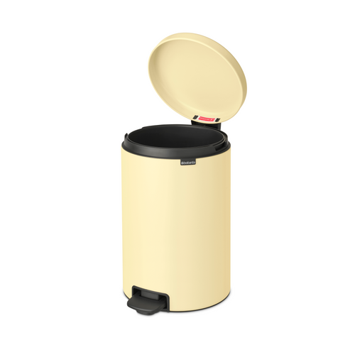 Brabantia NewIcon Pedaalemmer, 20 liter, kunststof binnenemmer - Mellow Yellow
