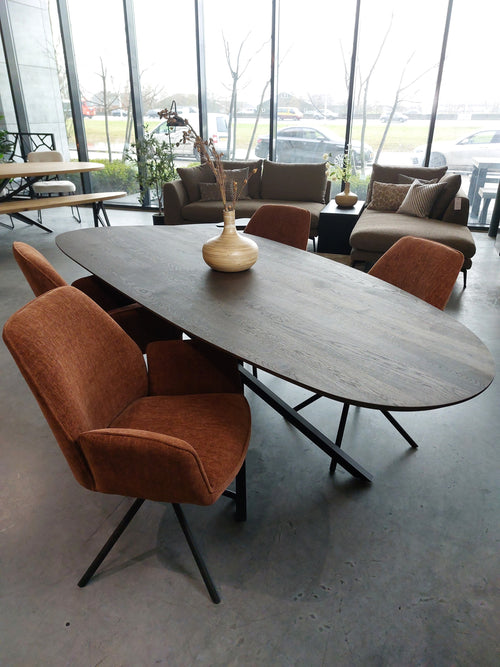 Firma Hout & Staal eettafel Leaf Mikado - deer brown - 200*100cm - vtwonen shop