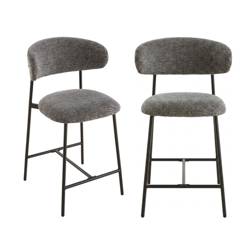 Calicosy - DRACO Set van 2 krukken - Grijs - 53x52x94 cm