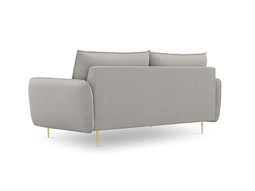 Cosmopolitan Design Bank Vienna 3-zits, structurele stof, lichtgrijs - 92x200x95cm