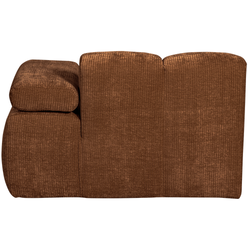 WOOOD chaise longue element rechts Mojo - Ribstof - Roest Bruin - vtwonen shop