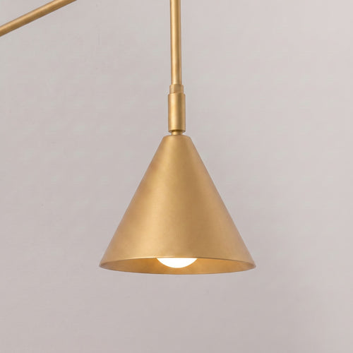 Sollux Lighting Wandlamp NOX 1 goud met schakelaar - 14x61x30cm