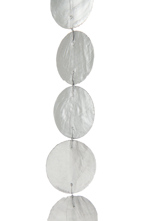 J-Line decoratie tak Koord Droogbloemen - riet - zilver
