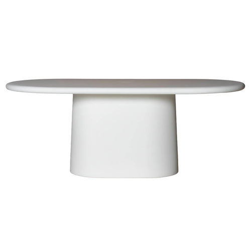 Giga Meubel Eettafel Romy - Ovaal Off-White Eco Composiet - 240x100x75cm