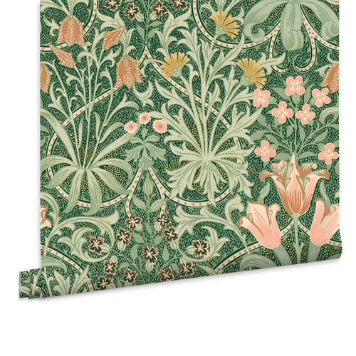 William Morris at Home Vliesbehang - Woodland Weeds Forest