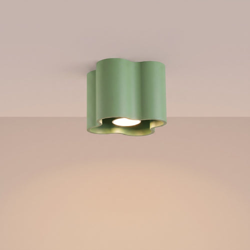 Sollux Lighting Plafondlamp OVIO 1 saliegroen GU10 - 12x12x10cm