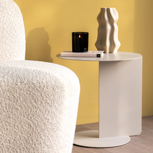 Spinder Design bijzettafel Salsa - Silky Taupe - Ø 40