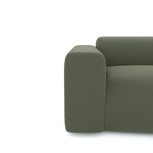 Sia Home - Fauteuil MYRA - kruisweefsel olijfgroen 130cm