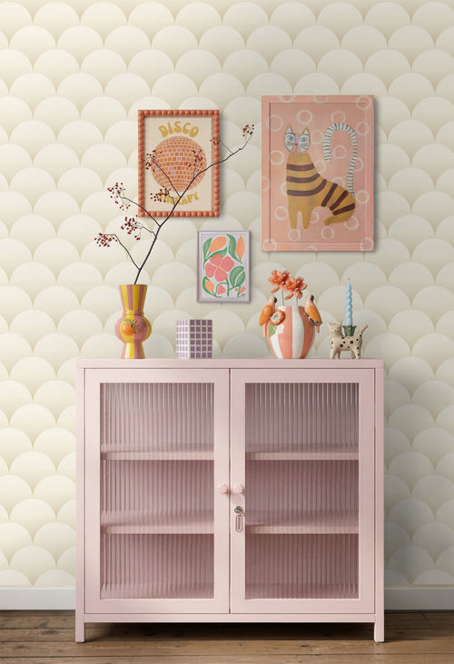 ESTAhome behang art deco motief zand beige - 50 x 900 cm - 139464