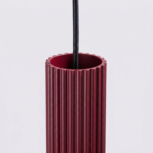 Sollux Lighting Hanglamp KARBON 3L bordeaux - 45x6,5x98cm
