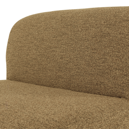 WOOOD eetbank 84 cm rugleuning Mojo Base - Bouclé - Geel/Bruin - 83x84x76