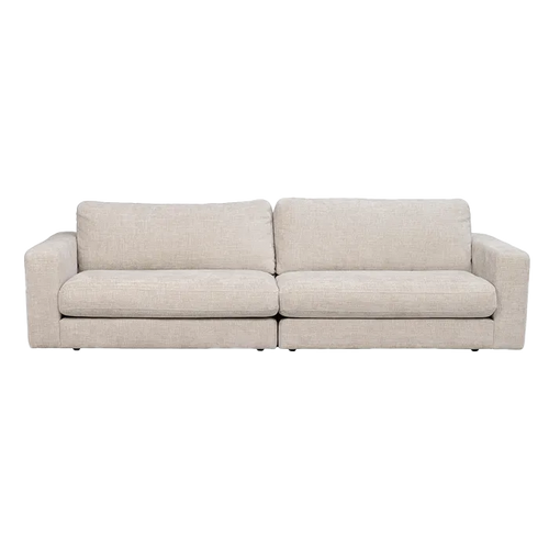 Rowico Home Duncan modulaire gestoffeerde 3 zitsbank lichtgrijs/beige - 258 cm