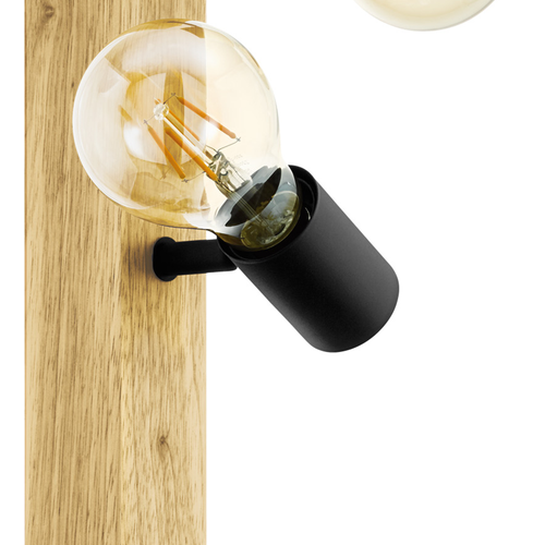 EGLO townshend 3 spot Townshend 3 - 3 lichts - e27 - bruin - zwart - vtwonen shop