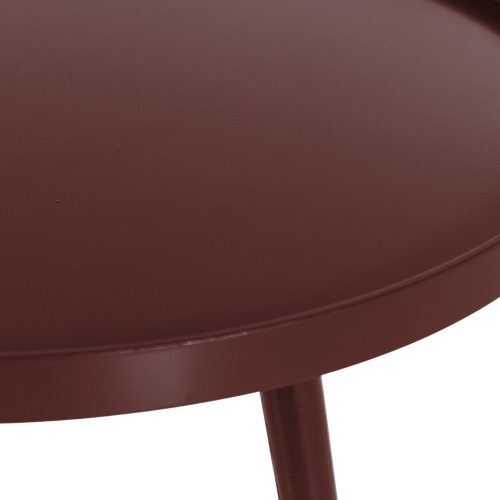 WOOOD bijzettafel xl 39xø78 cm Mesa - Hout - Bordeauxrood - 39x78x78