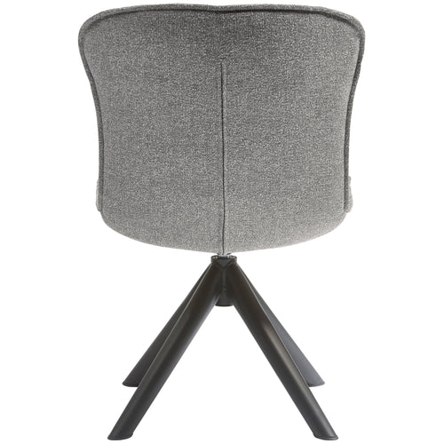 WOOOD draaibare eetkamerstoelen Nika - Polyester - Grijs - Set van 2 - vtwonen shop