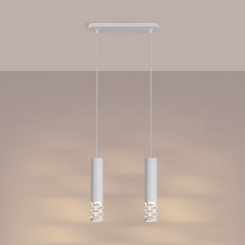 Sollux Lighting Hanglamp LIRO 2 wit - 33x6x125cm