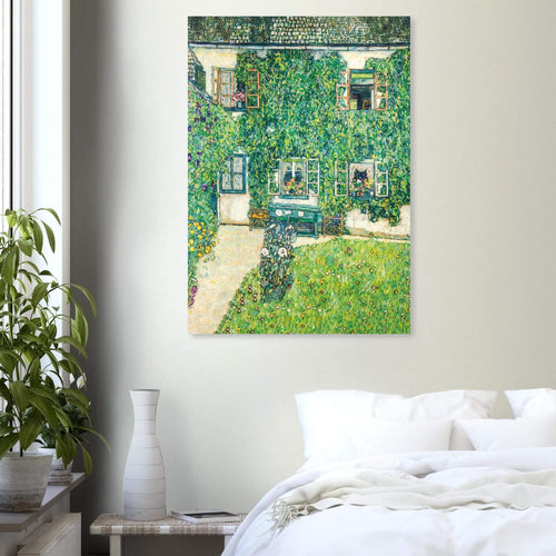 Artfulprints Poster met Lijst Gustav Klimt - The house of Guardaboschi   - 70x100 cm - Groen