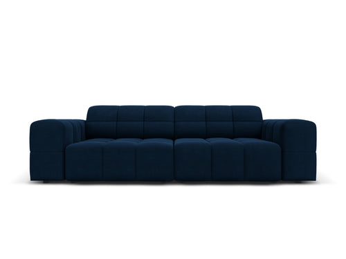 Cosmopolitan Design Bank Chicago 3-zits, flueel koningsblauw - 102x212x78cm