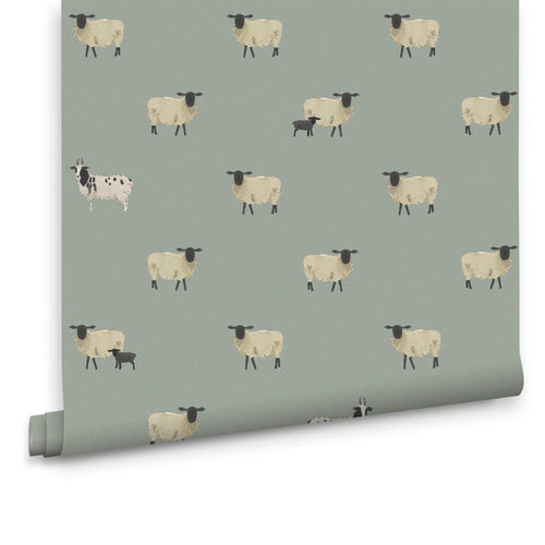 Sophie Allport Vliesbehang Kinderkamer - Sheep Witham Blue