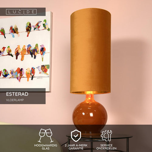 Lucide vloerlamp ESTERAD - 1xE27 - Okergeel