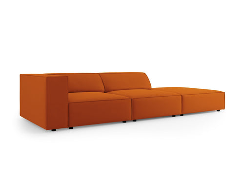 Cosmopolitan Design Rechte bank Arendal 4-zits, flueel, terracotta - 102x262x70cm