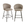 Calicosy - SORREL Set van 2 barkrukken - Beige - 50x53x89 cm