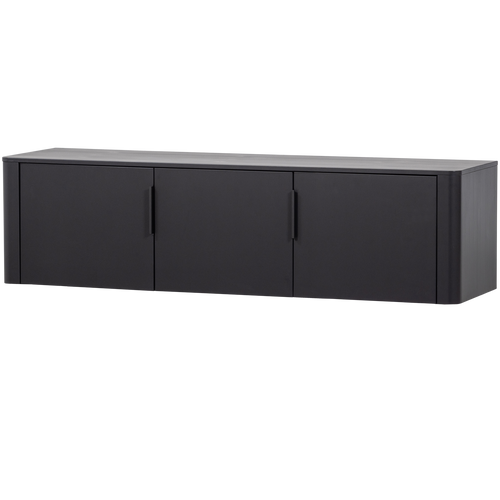WOOOD tv meubel Gunnar - Grenenhout - Matzwart - 56x154x44