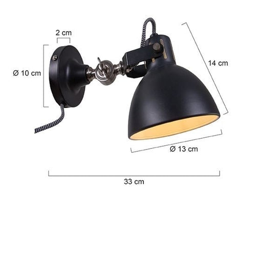 Mexlite wandlamp cera - 1 lichts - 13x 16 cm - zwart - vtwonen shop