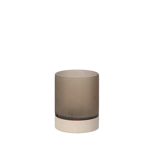 Atmooz kaarsenhouder Lionel S - beige - Ø 10 x H 11 cm