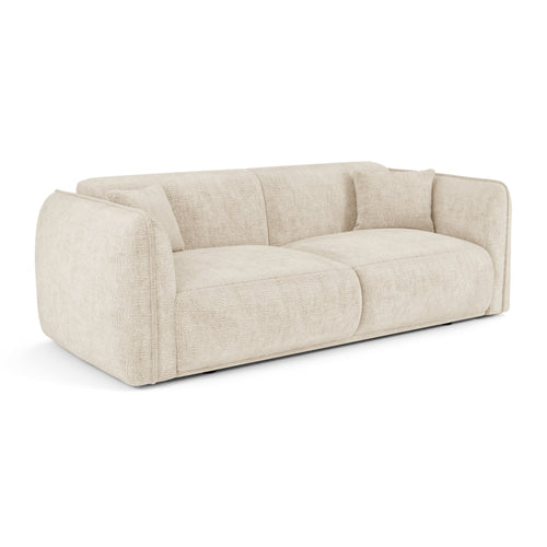 Premium Interiors - Bank LUSH - fluweel met motieven crème 205cm