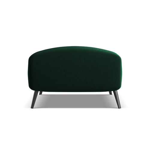 LaMiaSofa Poef Genova - velours - flessengroen - 65x65x44