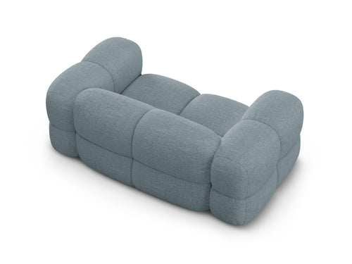 Cosmopolitan Design Bank Loretto 2-zits, structurele stof pastelblauw - 100x180x68cm