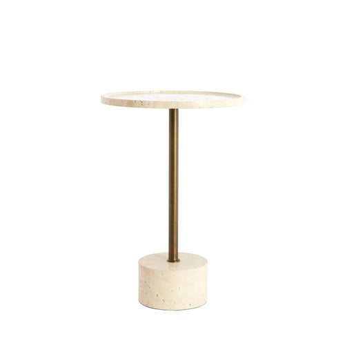 Light & Living bijzettafel Civita - bruin - Ø37cm