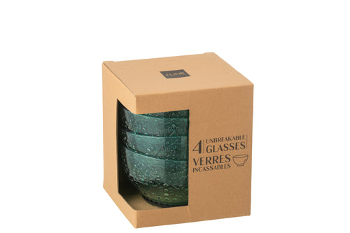 J-Line kom Acryl - kunststof - aquablauw - doos van 4 - vtwonen shop