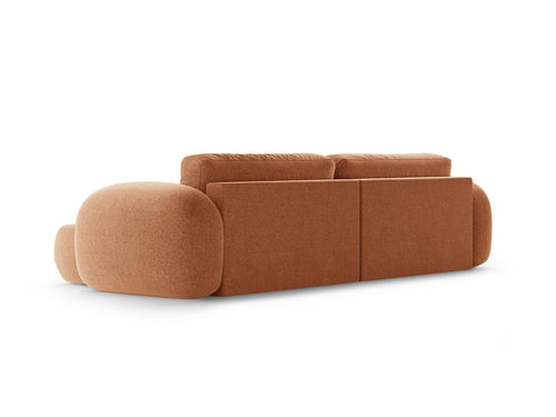 Cosmopolitan Design Omkeerbare converteerbare hoekbank met opbergdoos Tonale 4-zits, chenille baksteen - 149x262x88cm