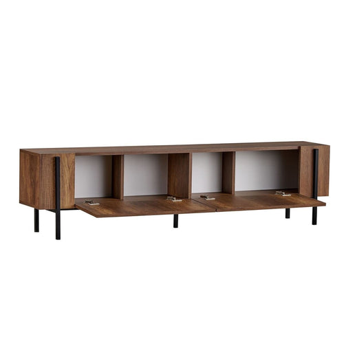 Calicosy - TV-meubel ATLAS - Donker hout 180x30x45 cm