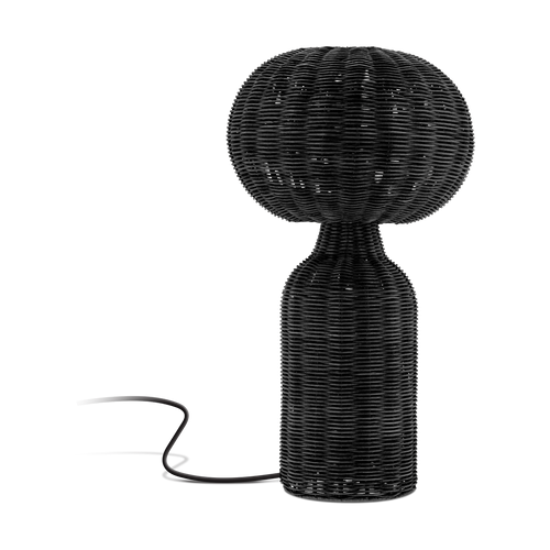 Villa Collection Werna rattan tafellamp zwart - 30 x 53.5 cm