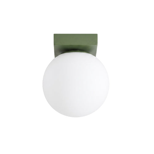 Sollux Lighting Plafondlamp YOLI 1 olijfgroen - 12x12x14,5cm