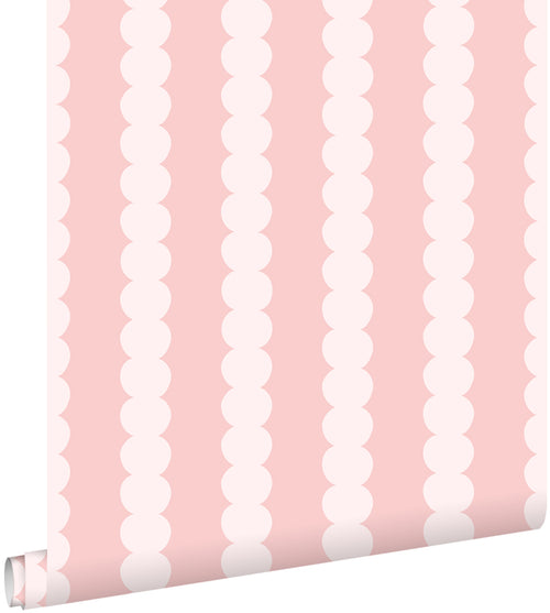 ESTAhome behang grafische print pastel roze - 0.53 x 10.05 m - 131745