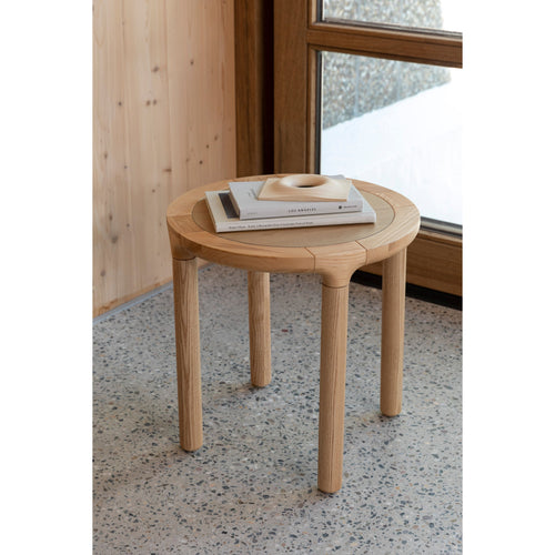 Zuiver Storm Bijzettafel Rond 45 cm Hout Naturel - vtwonen shop