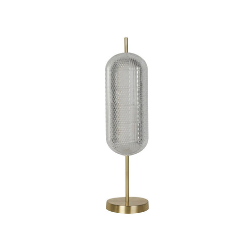 Searchlight Capsule LED-tafellamp, satijnen messing metalen en acryl kap