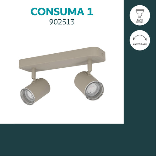 EGLO spot Consuma 1 - gu10 - 28 cm - zand