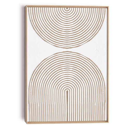 Reinders Bows - tinted schilderij 3d art -  beige - woonkamer - 70x50cm
