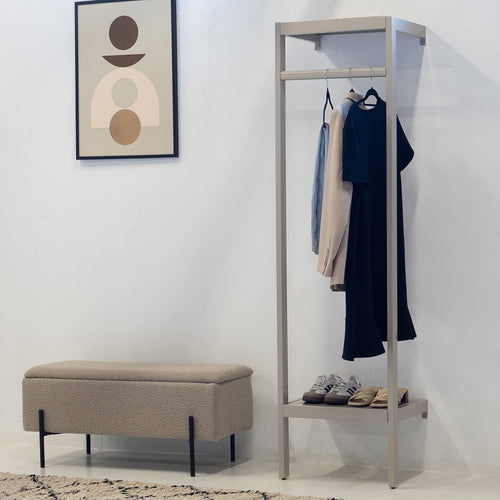 Giga Meubel Kapstok Manoué - Beige - Metaal - 50x40x185cm