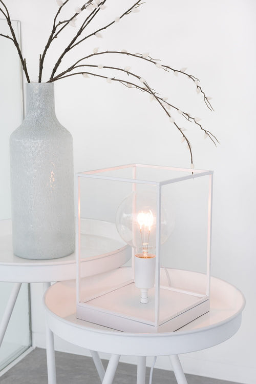 J-Line lamp 1 Rechthoekig Frame - metaal - wit - small