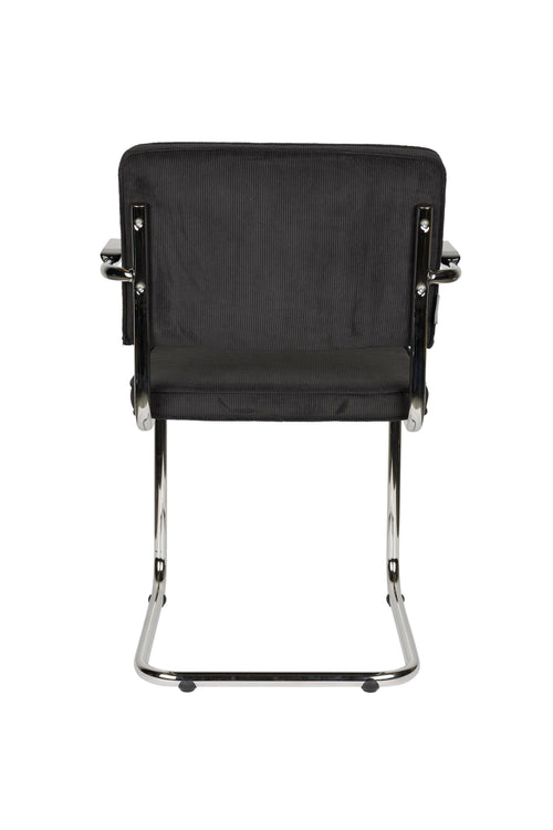 Zuiver Ridge Rib Armstoel Zwart - Set van 2 - vtwonen shop