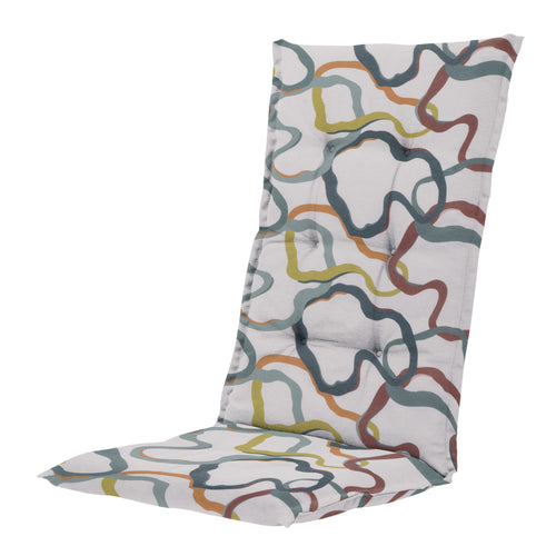 Madison tuinstoelkussen hoge rug Blaze - multikleur - 123x50x5cm - set van 4